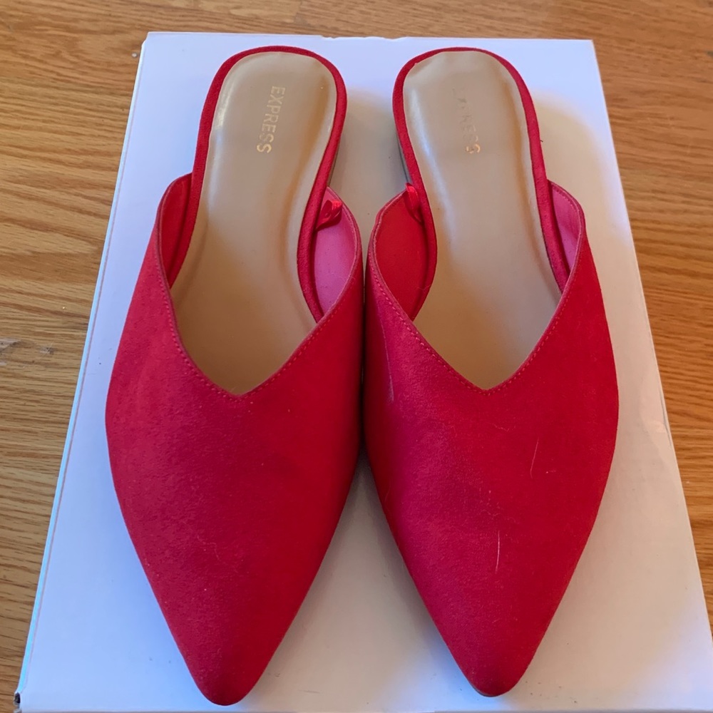 Express Red Pointed Flats